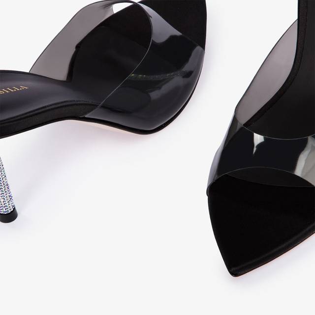 Le Silla Sandalo plexy nero Liquidazione