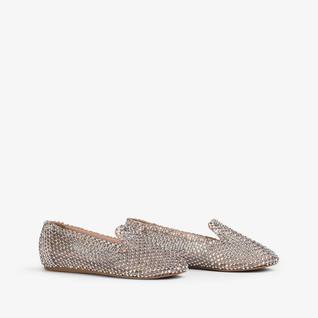 Le Silla Slipper gioiello rete nude skin e Cristalli Enormi risparmi