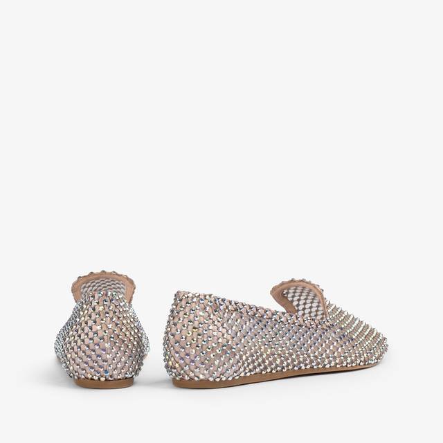 Le Silla Slipper gioiello rete nude skin e Cristalli Enormi risparmi