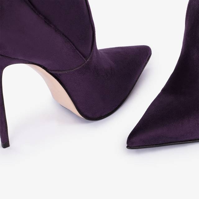 Le Silla Stivale sopra al ginocchio camoscio vegan stretch viola kamala Prezzo basso