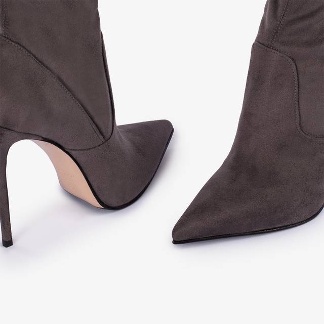 Le Silla Stivale sopra al ginocchio camoscio vegan stretch grigio urban Offerta settimanale