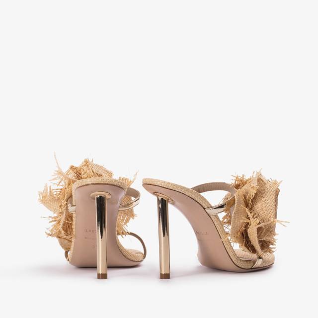 Le Silla Sandalo rosa rafia beige naturale Latest stili