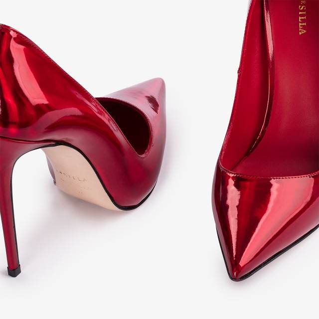 Le Silla Décolleté iridescente rossa rebel Fino al 50% di sconto
