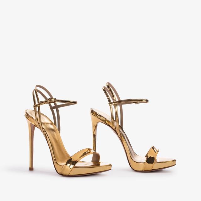 Le Silla Sandalo metallizzato oro pepita 50% di sconto per tempo limitato