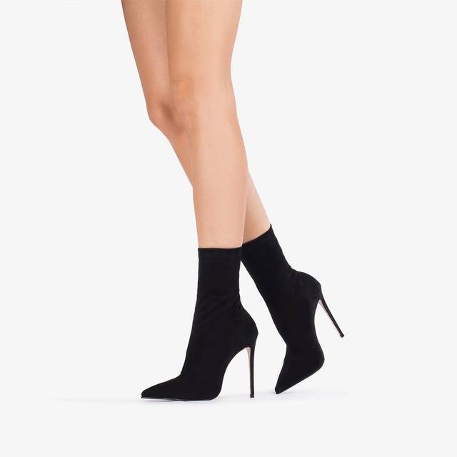 Le Silla Stivaletto camoscio stretch nero Qualità