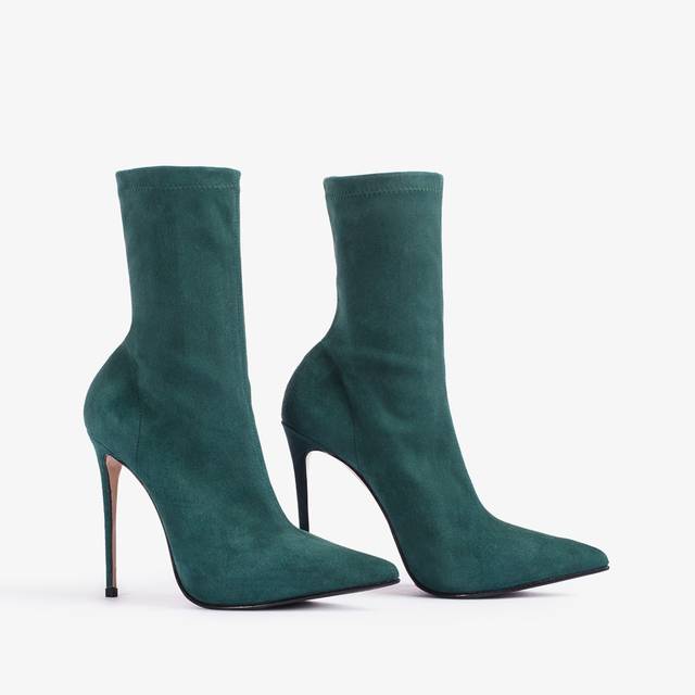 Le Silla Stivaletto camoscio stretch verde balance Vendita