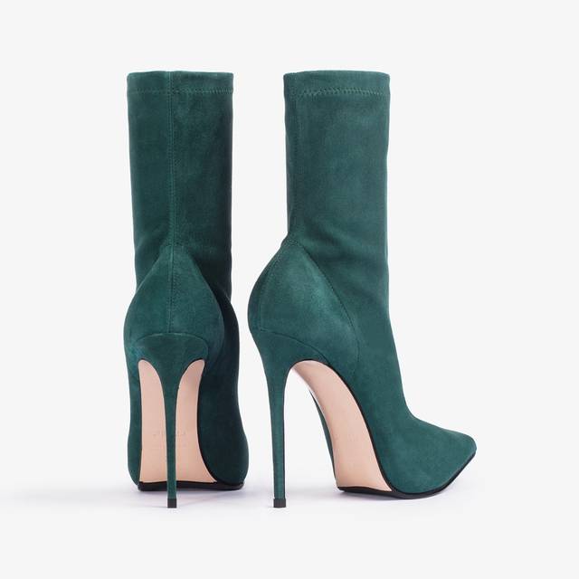 Le Silla Stivaletto camoscio stretch verde balance Vendita