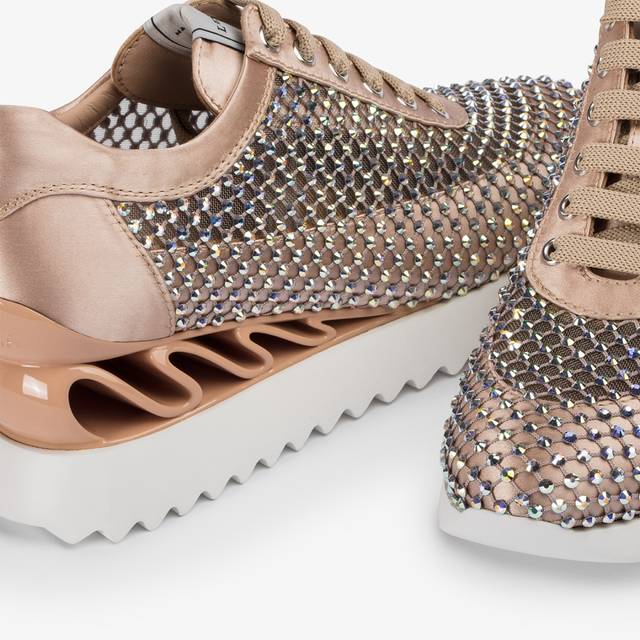 Le Silla Sneaker rete nude skin e Cristalli Pezzi Unici