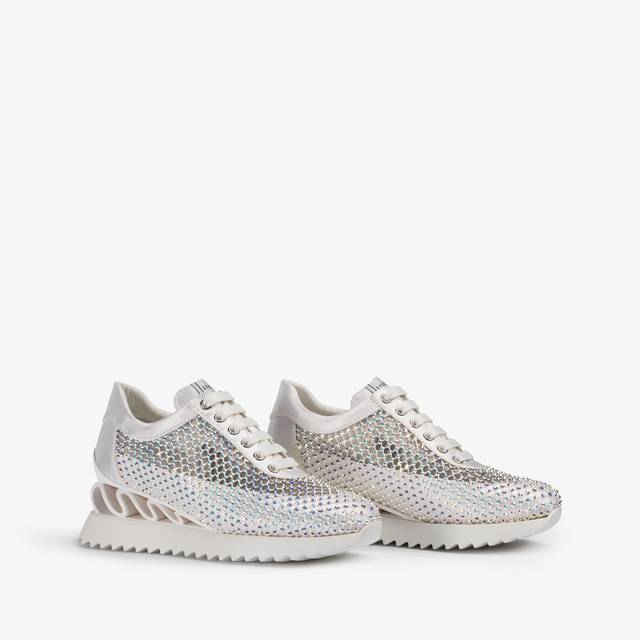 Le Silla Sneaker rete bianca carta e Cristalli Soddisfazione Garantita
