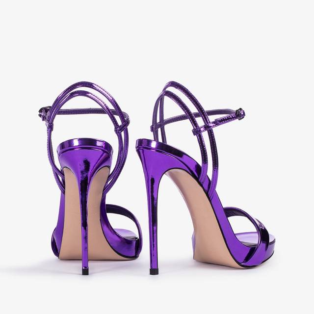 Le Silla Sandalo metallizzato viola kamala Consegna Veloce