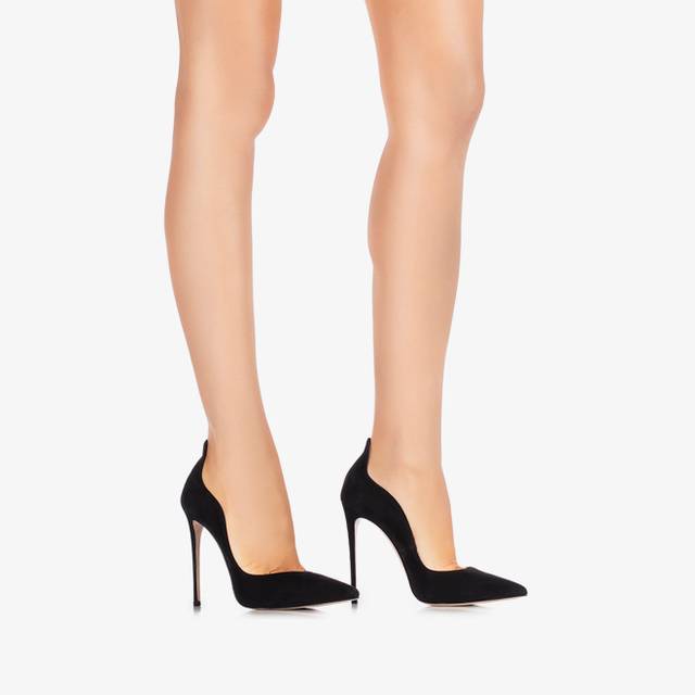 Le Silla Décolleté camoscio nera Prezzo Ridotto