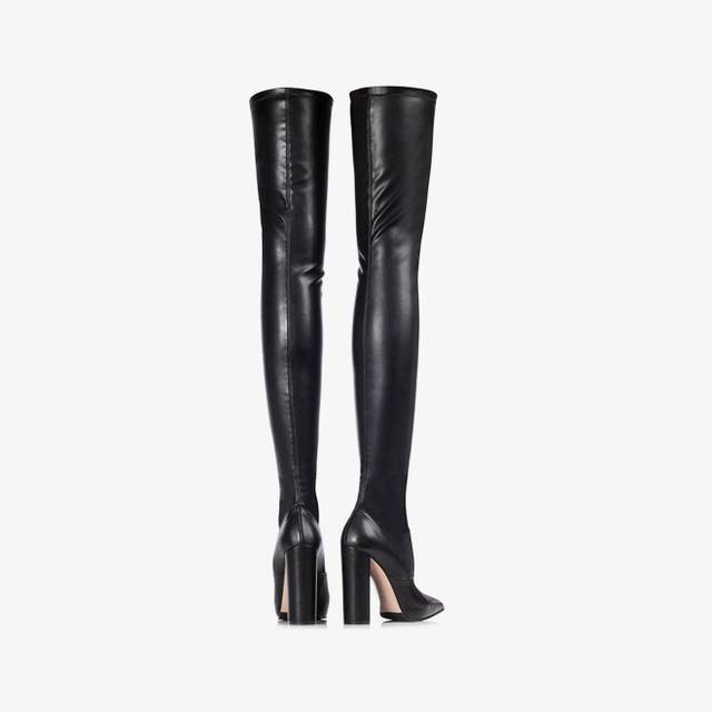 Le Silla Stivale sopra il ginocchio pelle vegan stretch nero Online