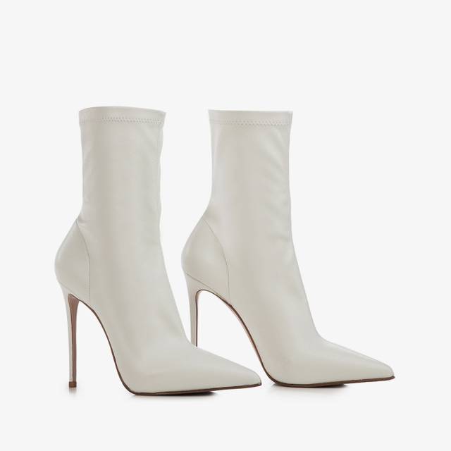 Le Silla Stivaletto pelle vegan bianco Offerte