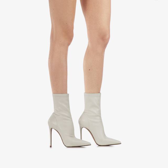 Le Silla Stivaletto pelle vegan bianco Offerte