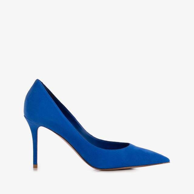 Le Silla Décolleté camoscio blu persia Negozio