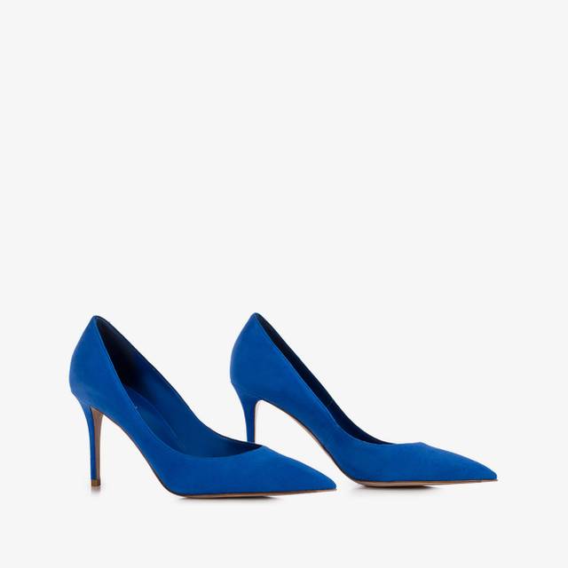 Le Silla Décolleté camoscio blu persia Negozio