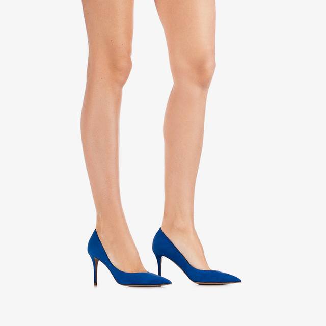 Le Silla Décolleté camoscio blu persia Negozio