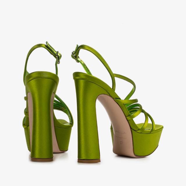 Le Silla Sandalo raso verde tokyo Moda