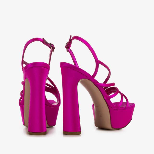 Le Silla Sandalo raso fucsia bouganville Spedizione gratuita
