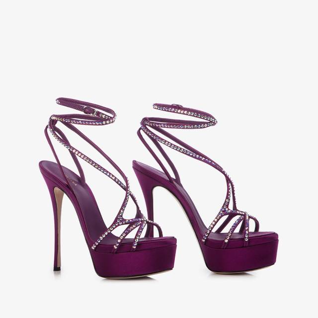 Le Silla Sandalo con plateau raso viola grape Rilascio limitato
