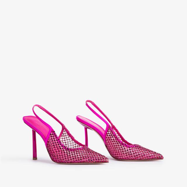 Le Silla Slingback gioiello rete fucsia bouganville ACQUISTA ORA
