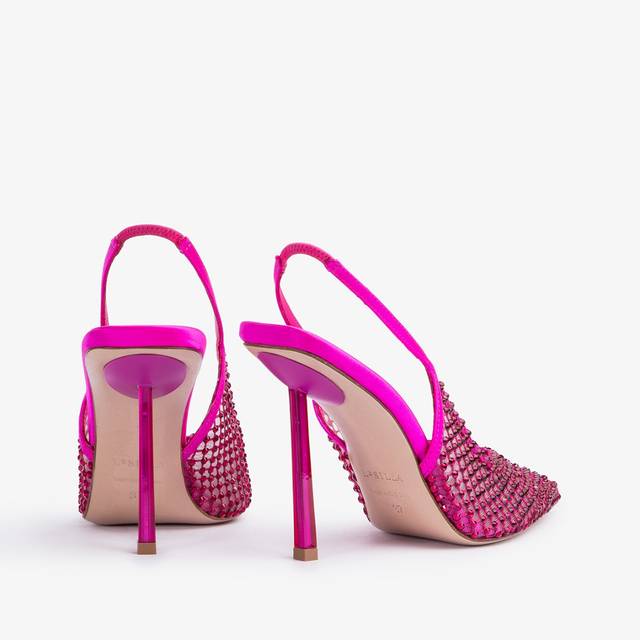 Le Silla Slingback gioiello rete fucsia bouganville ACQUISTA ORA