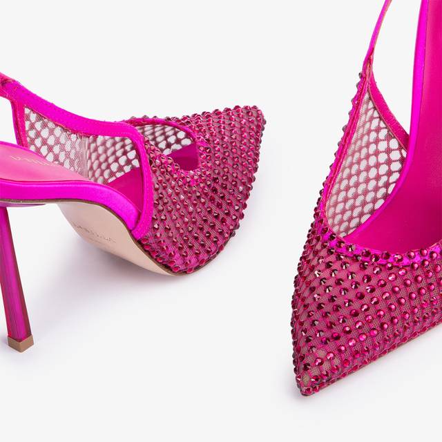 Le Silla Slingback gioiello rete fucsia bouganville ACQUISTA ORA