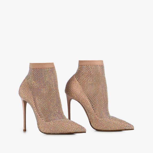 Le Silla Stivaletto calza nude skin con Cristalli Ultimo giorno