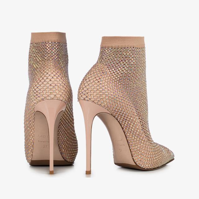 Le Silla Stivaletto calza nude skin con Cristalli Ultimo giorno