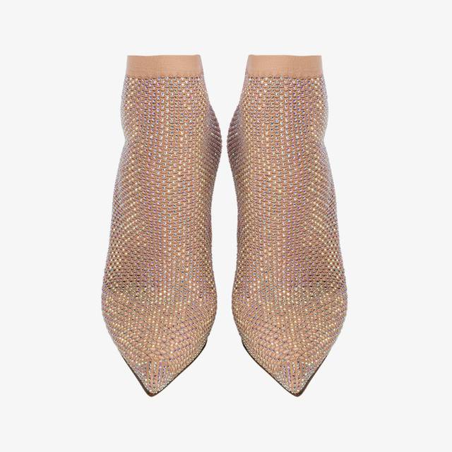 Le Silla Stivaletto calza nude skin con Cristalli Ultimo giorno