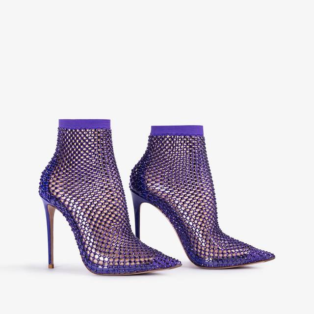 Le Silla Stivaletto calza e Cristalli viola kamala Fino al 50% di sconto