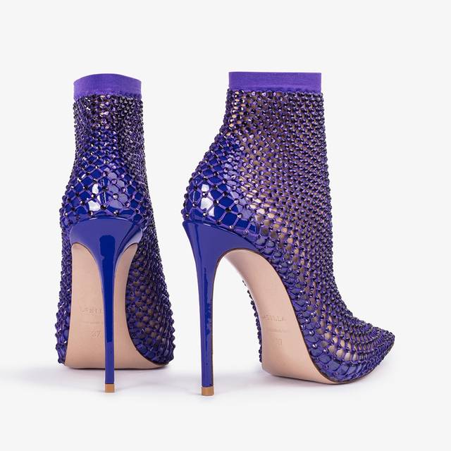 Le Silla Stivaletto calza e Cristalli viola kamala Fino al 50% di sconto