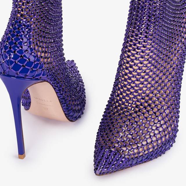 Le Silla Stivaletto calza e Cristalli viola kamala Fino al 50% di sconto