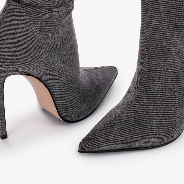 Le Silla Stivale sopra al ginocchio denim stretch nero Discount Store per i nuovi prodotti
