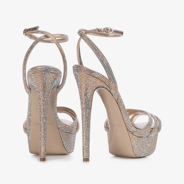 Le Silla Sandalo gioiello nude phard con Cristalli Esporta salva