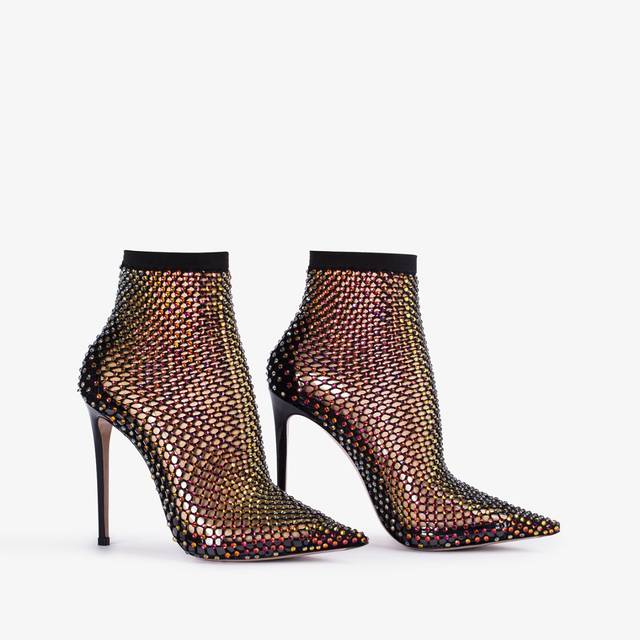 Le Silla Stivaletto calza nera e Cristalli iridescenti Promozione