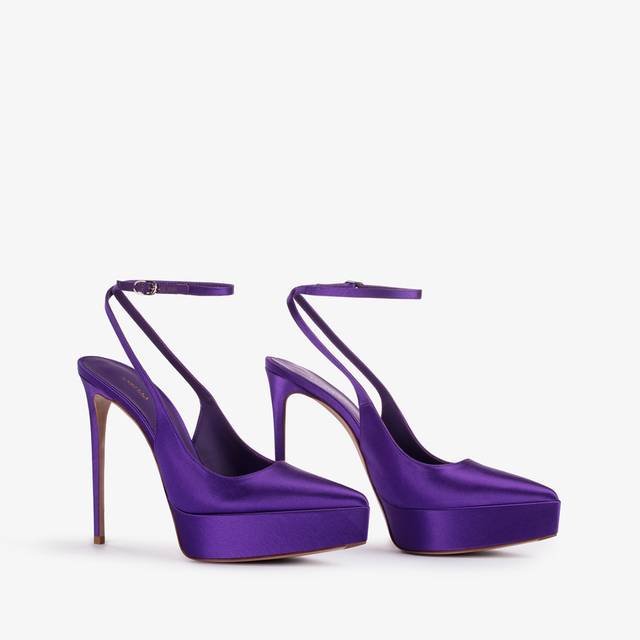 Le Silla Slingback con plateau raso viola kamala Pezzi Unici