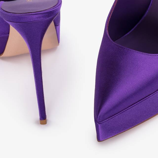 Le Silla Slingback con plateau raso viola kamala Pezzi Unici