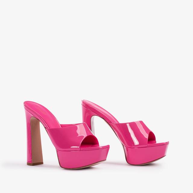 Le Silla Sandalo mule con plateau vernice fucsia party Prezzo Ridotto