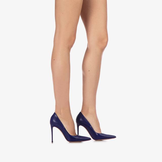 Le Silla Décolleté pelle blu lazuli Sottocosto