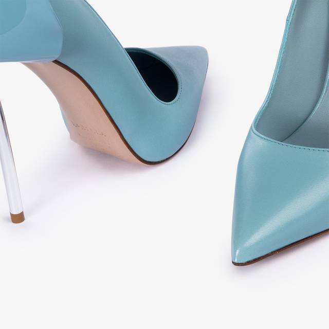 Le Silla Décolleté pelle azzurra sugar Sconto