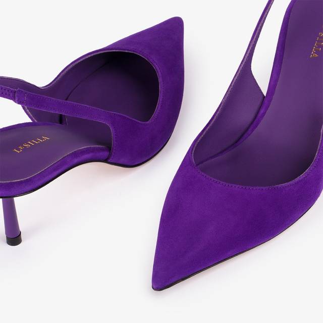 Le Silla Slingback camoscio viola kamala Hotsell