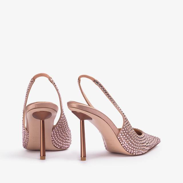Le Silla Slingback cristalli nude phard Vendita Calda