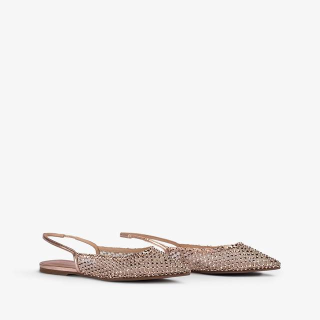 Le Silla Slingback gioiello rete oro rosa e Cristalli Negozio