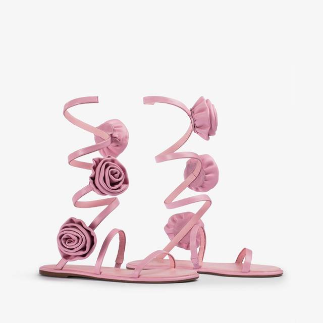 Le Silla Sandalo pelle rosa dea Nuova