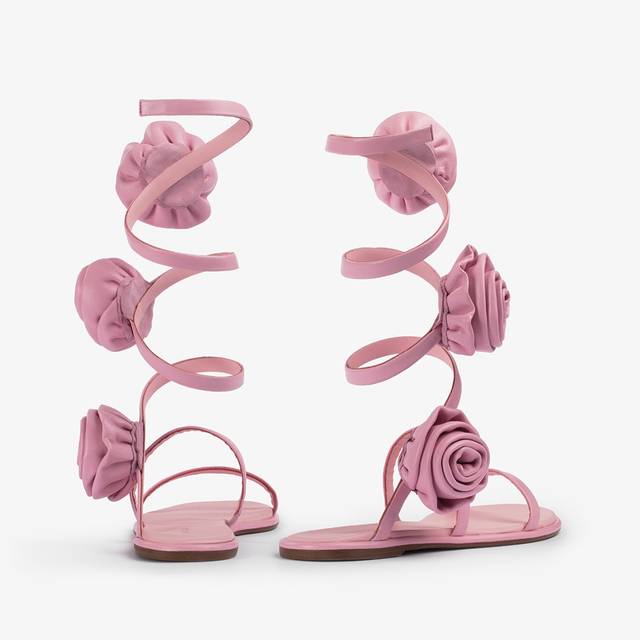 Le Silla Sandalo pelle rosa dea Nuova