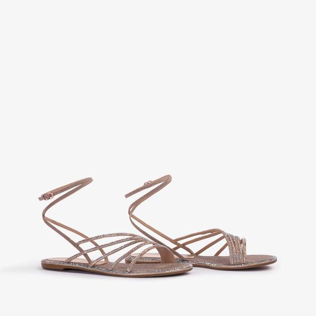 Le Silla Sandalo tessuto glitter nude skin Moda