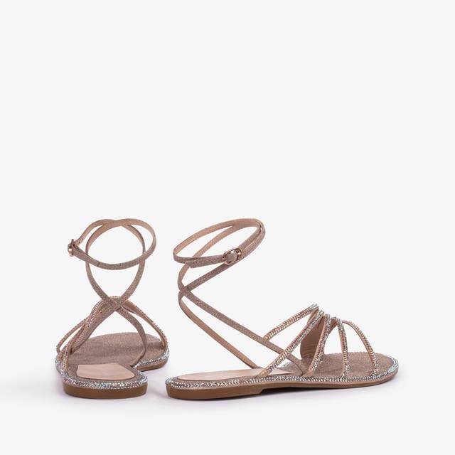 Le Silla Sandalo tessuto glitter nude skin Moda
