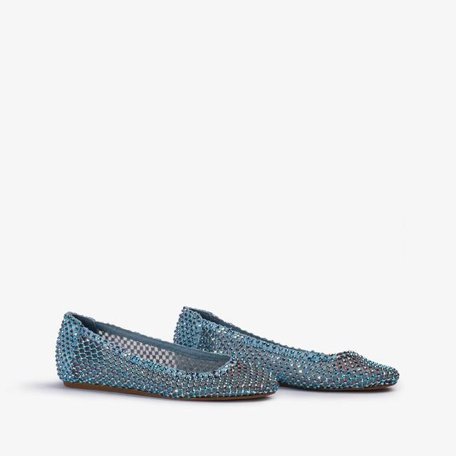 Le Silla Ballerina gioiello rete azzurro cielo con Cristalli Comprare a buon mercato