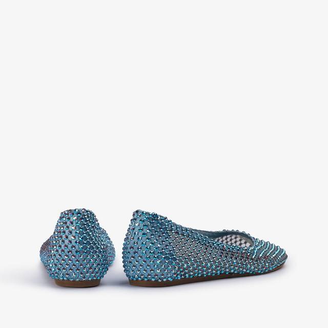 Le Silla Ballerina gioiello rete azzurro cielo con Cristalli Comprare a buon mercato